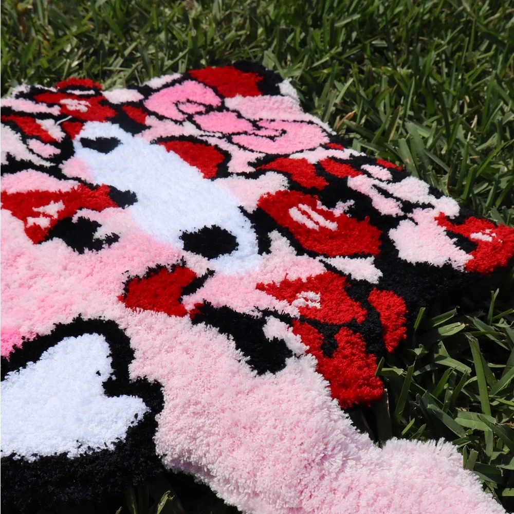 Pink and Red Heart-Shaped Knitted Accessories